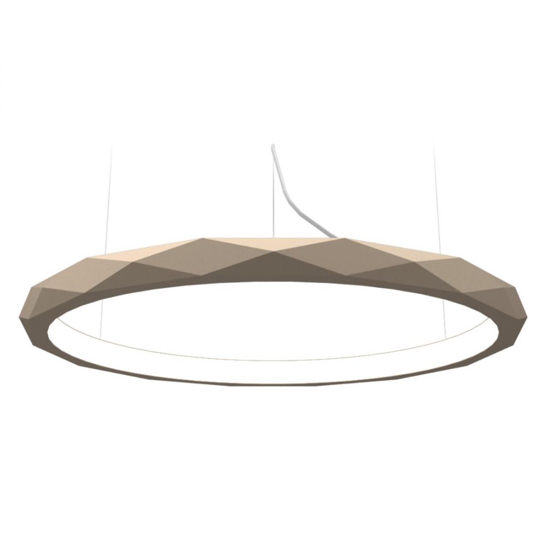 Pendente Accord Anel Multifacetado Horizontal 21 Watts 2700K Bivolt Ø600x60mm 1354LED