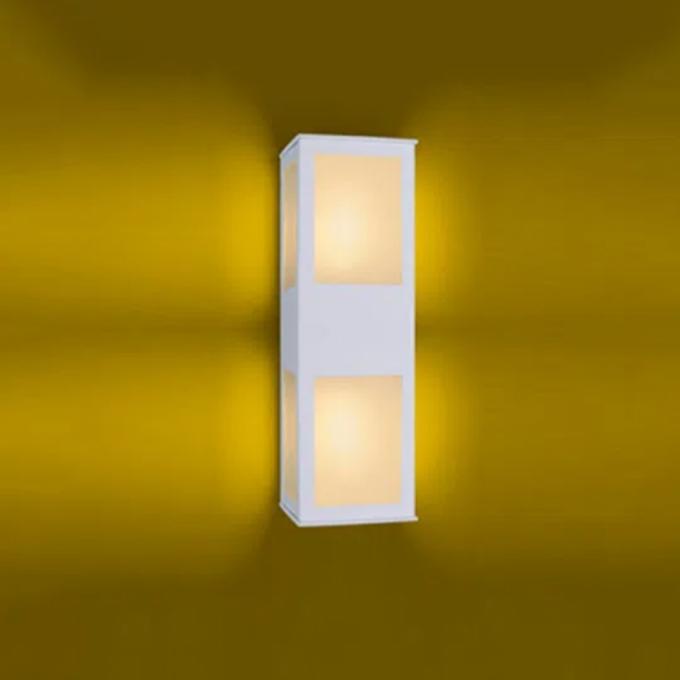 Arandela Ideal Bolt Alumínio e Policarbonato Leitoso Duplo 2L E27 125x370x100mm 287