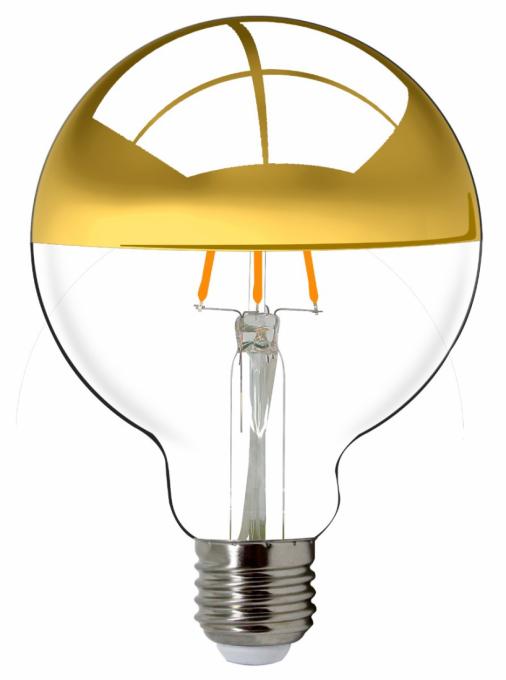 Lâmpada LED Mundial Defletora Dourada G95 E27 4,5 watts 2400K 170° ML-0232