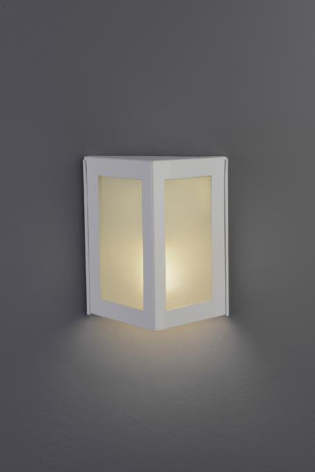 Arandela Ideal Bolt Triangular Alumínio e Vidro Jateado 1L E27 155x175x85mm 283