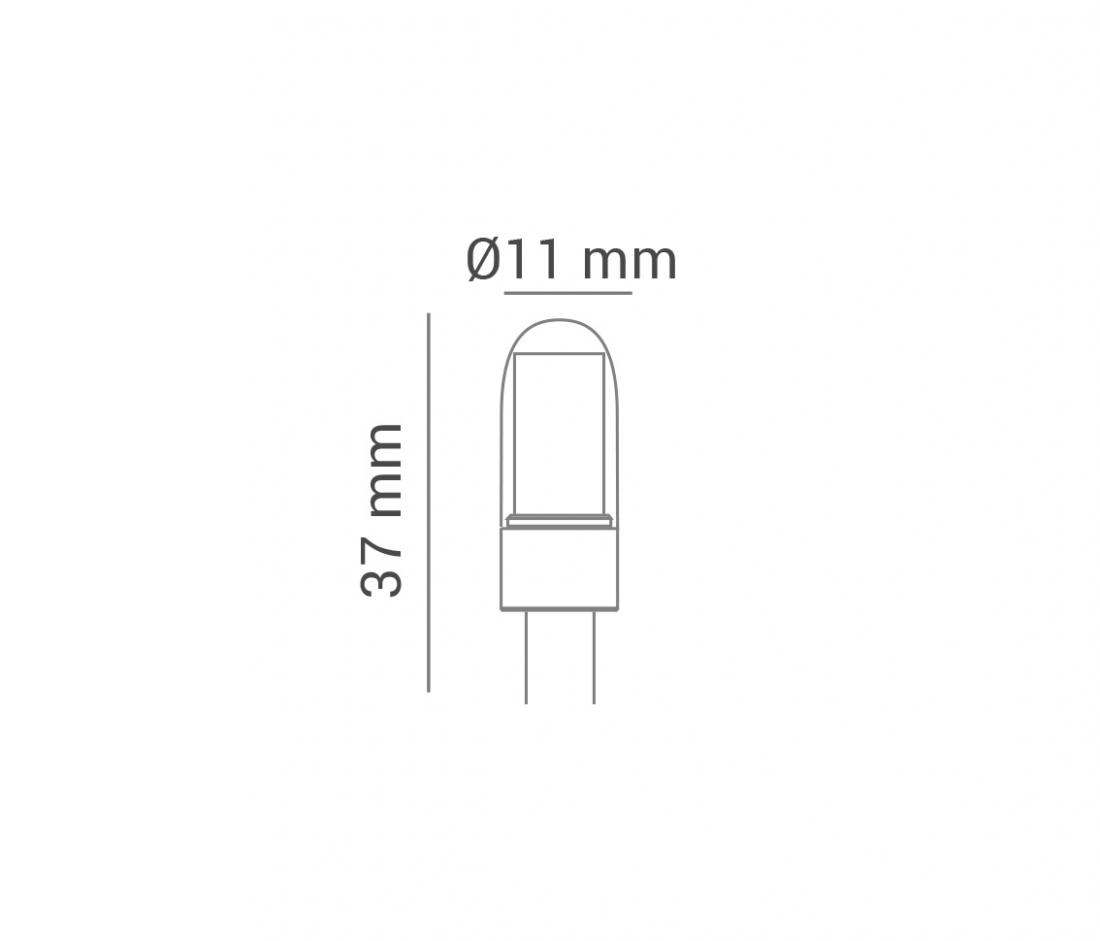 Lâmpada Opus Bipino G4 1,5 watts 2400K 12V Ø11x37mm OPS 33761 PREN