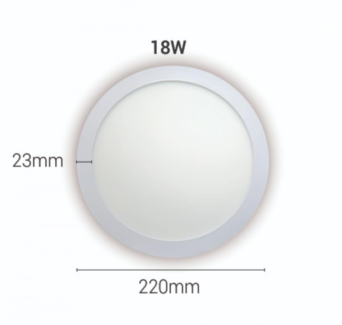 Painel Led Demiled Embutido 18 watts Bivolt 6500K Ø220mm 8206