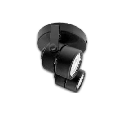 Spot Sobrepor Evoled 2L Dicróica Preto 118x120x120mm LE-3551