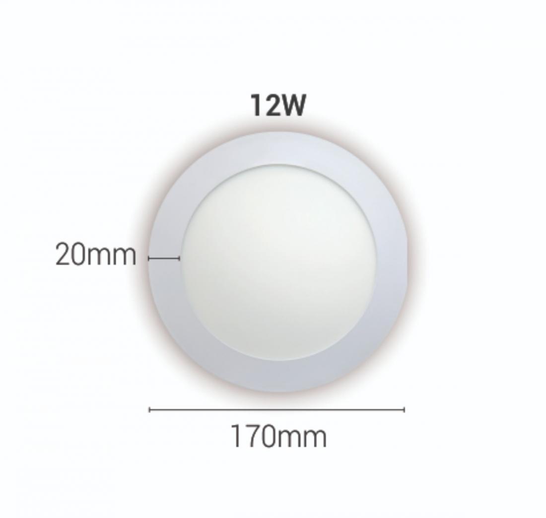 Painel Led Demiled Embutido 12 watts Bivolt 4000K Ø170mm 10234