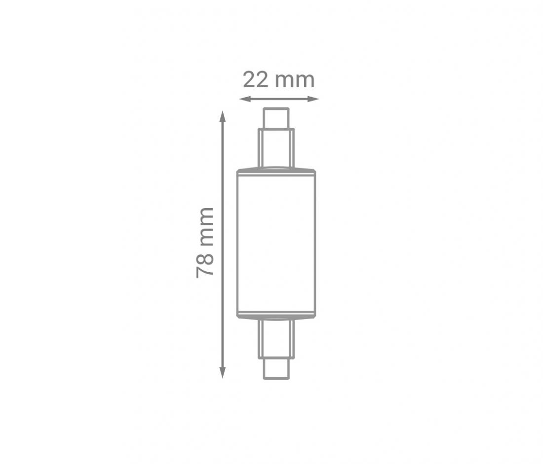 Lâmpada Opus LED Palito 5 watts 3000K R7s 360° Bivolt Ø22x78mm OPS 88460