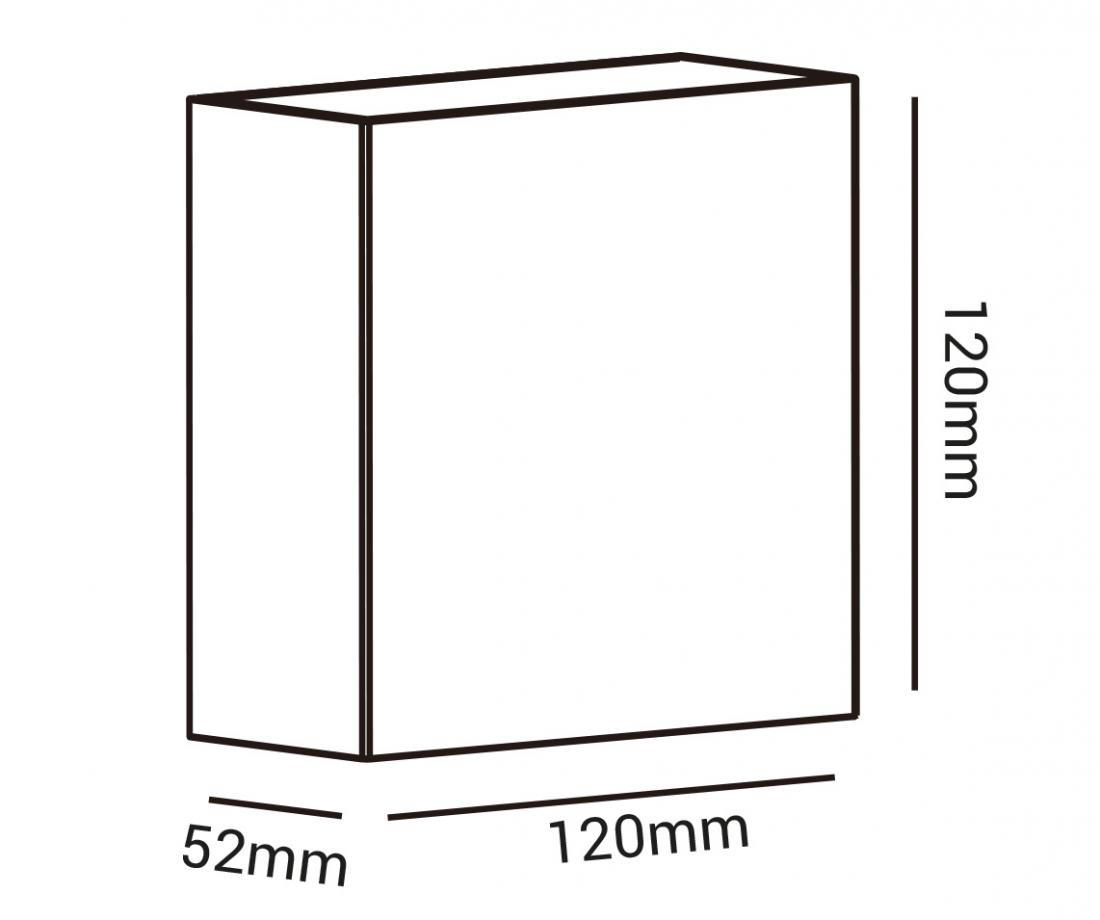 Arandela Opus Astral 4 Watts 3000K Facho Ajustável Preta 120x120mm OPS 38117