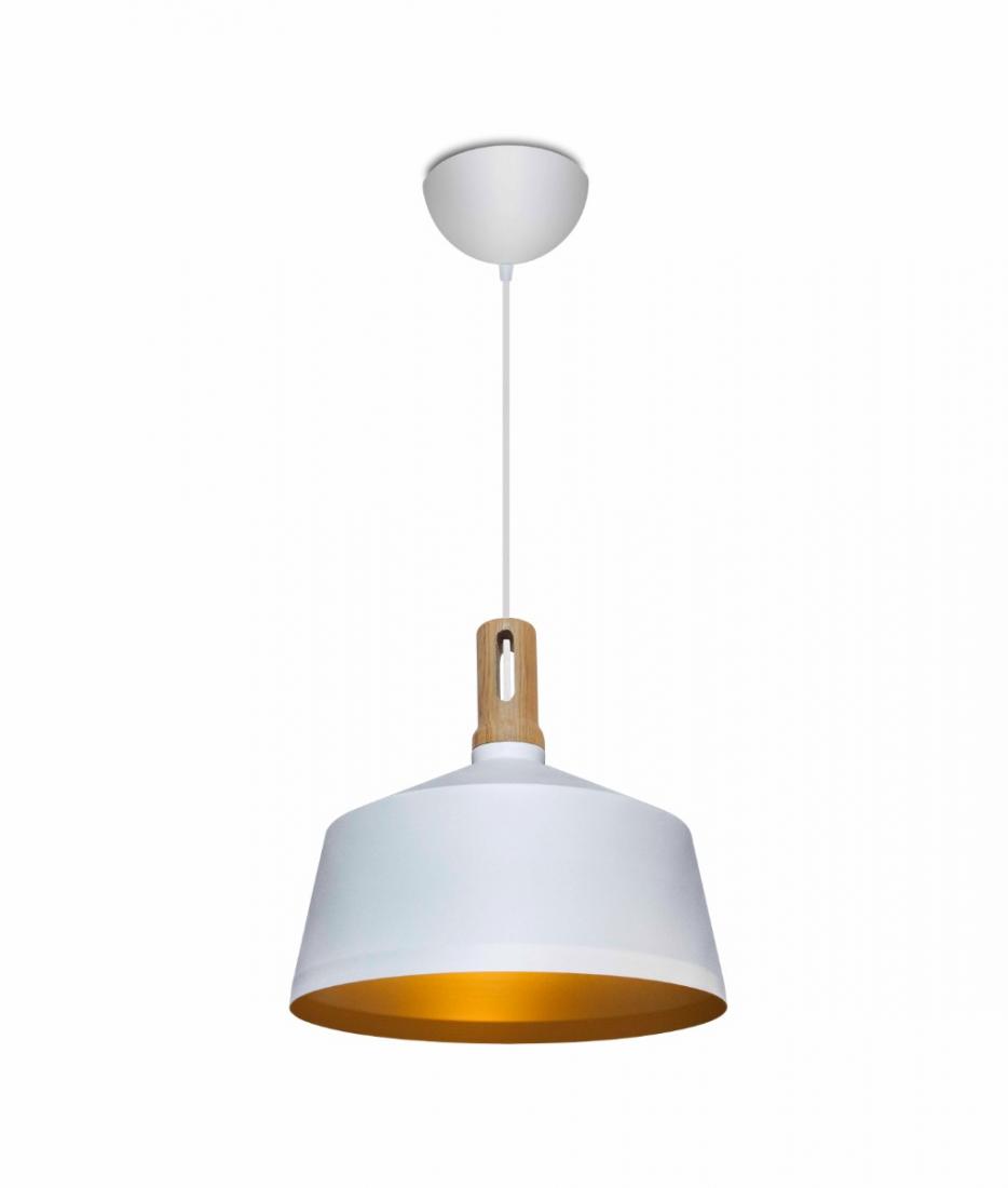 Pendente Itamonte Alumínio e Madeira 1L E27 Ø350x330mm 423/1