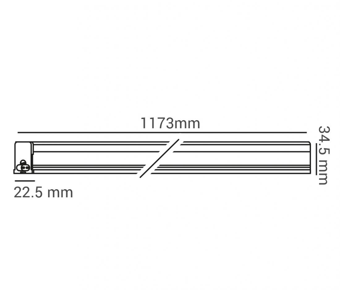 Luminária Opus LED Linea 16 watts 120° IP20 3000K 1173mm OPS 32955