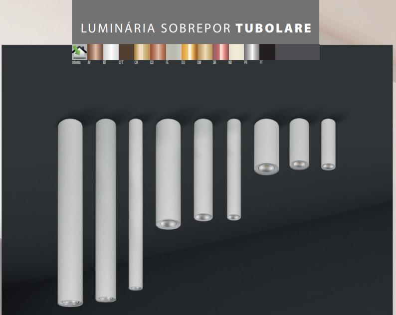 Luminárias de Sobrepor Itamonte Tubolare 1L E27 Ø65x145mm 2019/15