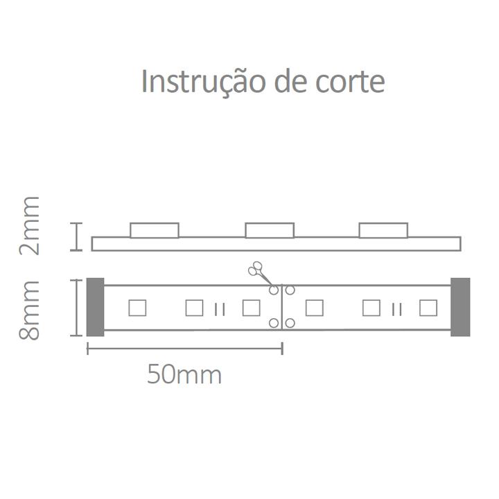 Fita de LED Mundial 12 watts/mt 2700K IP65 12V (Rolo 5 metros) ML-0045
