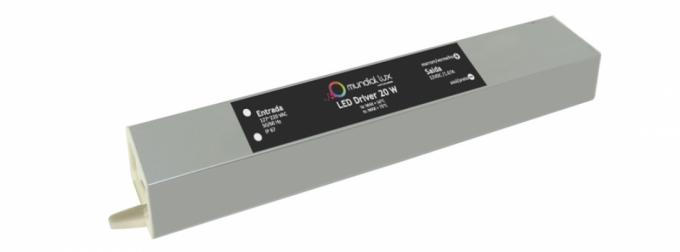 Fonte 12V Mundial 20 Watts IP67 Blindada 1,67A 180x20x30mm ML-0055
