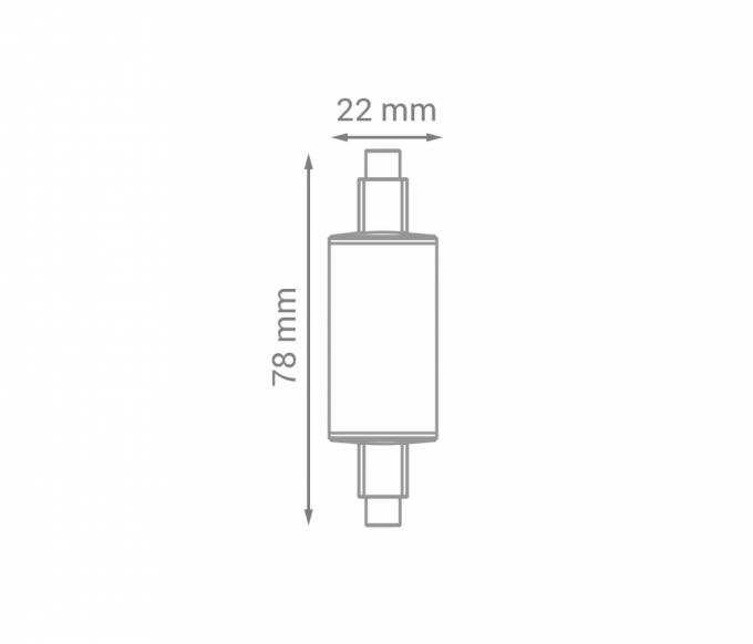 Lâmpada Opus LED Palito 5 watts 3000K R7s 360° Bivolt Ø22x78mm OPS 88460