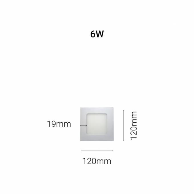 Painel Led Demiled Embutido 6 watts Bivolt 3000K 120x120mm 9218