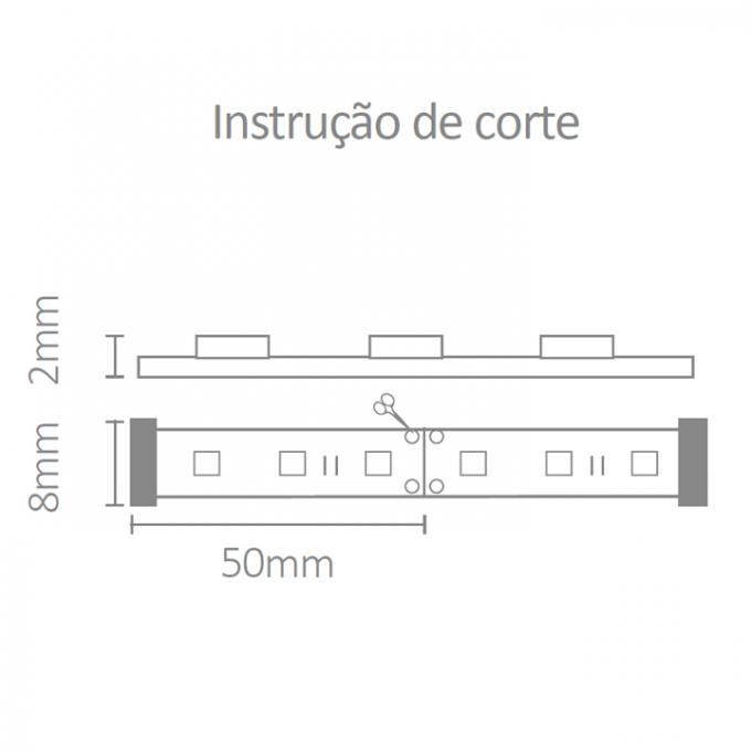 Fita de LED Mundial 12 watts/mt 2700K IP65 12V (Rolo 5 metros) ML-0045