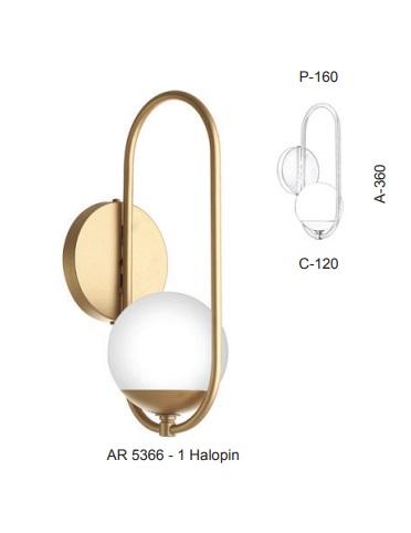Arandela Old Artisan 1L G9 120x100x900mm Globo Ø120mm AR-5366 