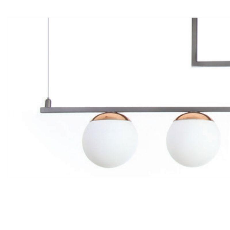 Pendente Old Artisan Jabuticaba 5L G9 1300x150x570mm Globo Ø120mm PD-5408