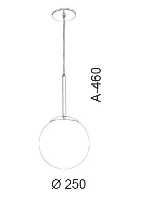 Pendente Old Artisan Globo Ø250mm 1L E27 Ø250x460mm  PD-5189 