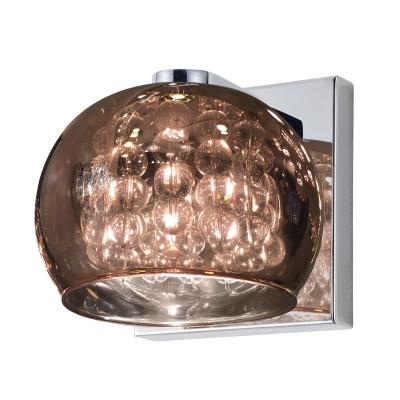 Arandela Bella Soho MEtal Cromado e Vidro Cobre 1L G9 Ø160x130x120mm HO7616CO