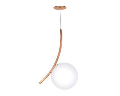 Pendente Old Artisan Angular Curvo 1L E27 600x390x250mm Globo Ø250mm PD-5344 