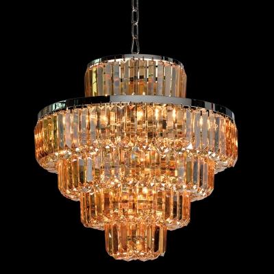 Lustre Bella Dijon Cristal Âmbar 15L E14 Ø700x600mm AQ009A