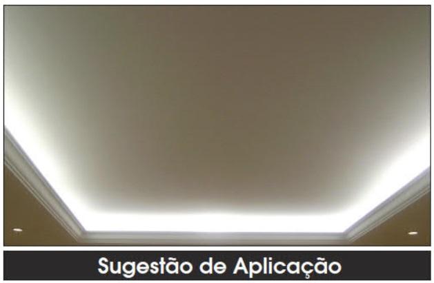 Fita Fibra LED MK Iluminação 39w/mt 120 Leds IP20 3500 Lúmens Alta Tensão 12,8mm (Rolo 5 metros)