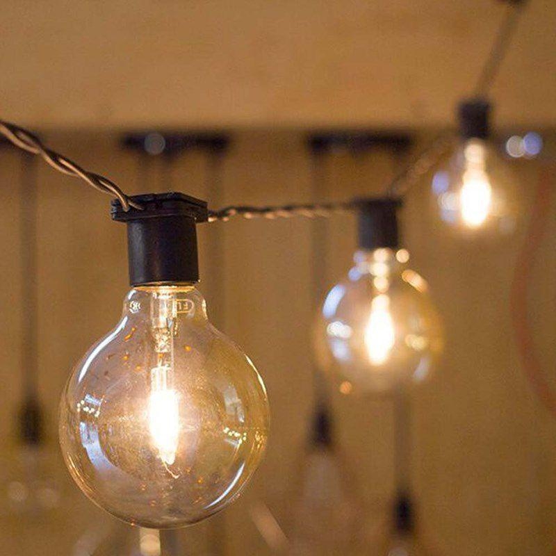 Cordão/Varal de Luz Branco 10 metros com 20 Soquetes E27 Cabo 1,5mm