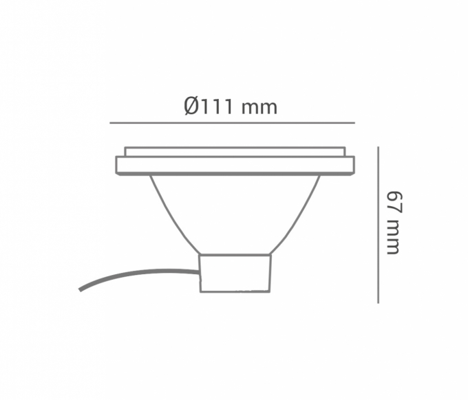 Lâmpada Opus Módulo AR111 10 watts 6500K 24° Ø111x67mm OPS 31873
