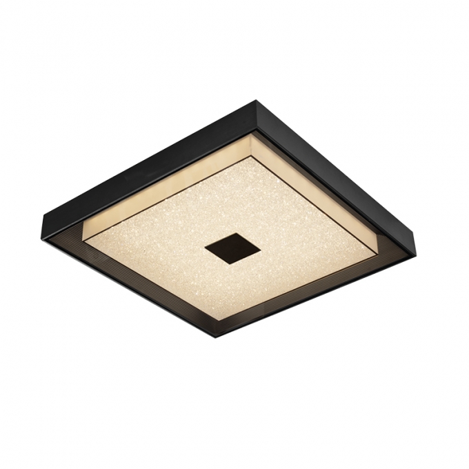 Plafon Starlux Zeus Preto 12 watts 3000K 340x340mm BPS-30959-12W
