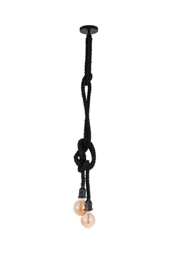 Pendente Corda Nordecor 1800mm E27 Preto