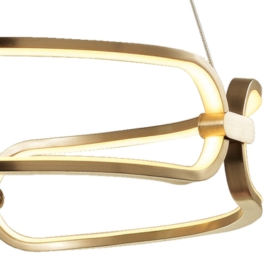 Pendente Bella Lumina Dourado 37 watts 3000K Ø450x100mm BB006G