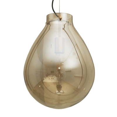 Pendente Bella Caju Bronze e Conhaque 1L E27 Ø300x400mm RZ001S