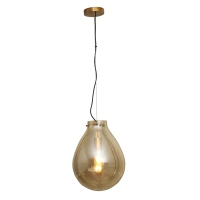 Pendente Bella Caju Bronze e Conhaque 1L E27 Ø300x400mm RZ001S
