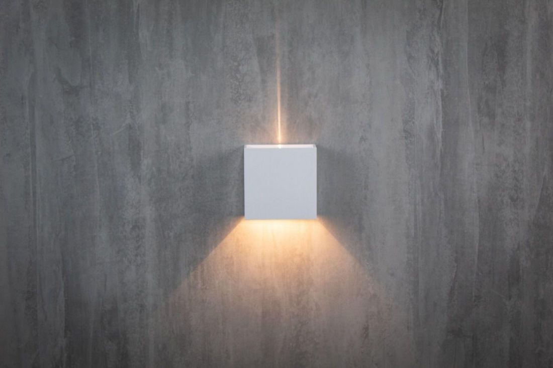 Arandela Germany Light 4 Watts Bivolt 3000K  Facho Ajustável IP65 120x120x52mm Branco 20463011