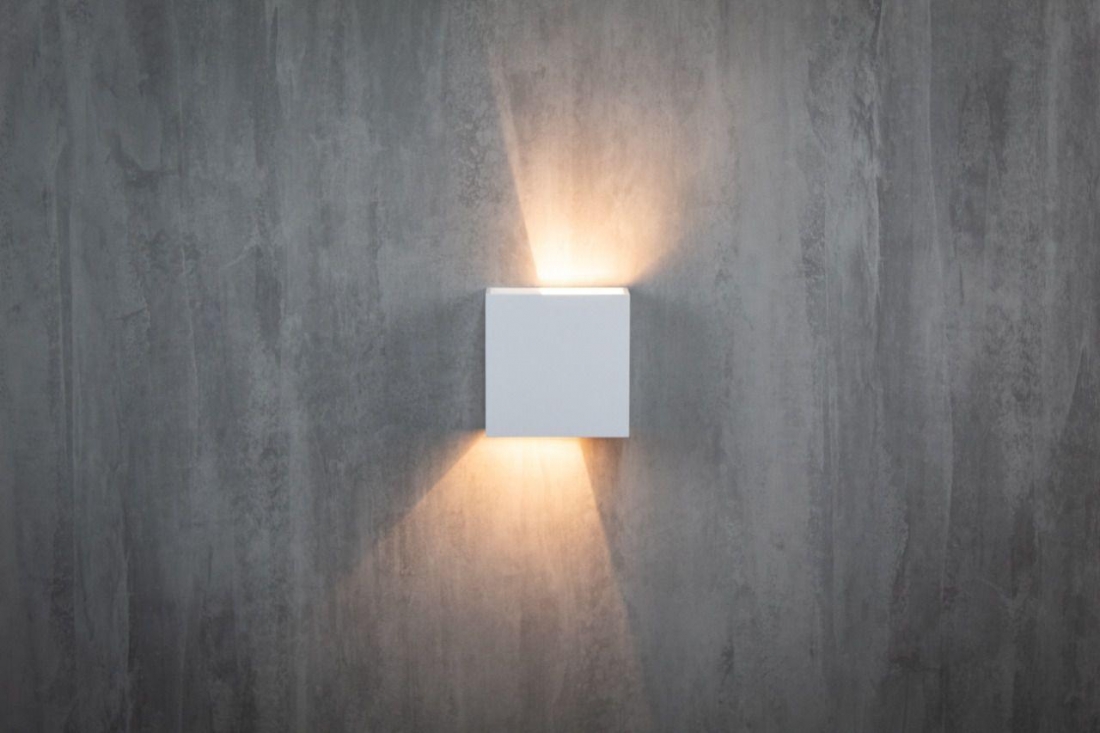 Arandela Germany Light 4 Watts Bivolt 3000K  Facho Ajustável IP65 120x120x52mm Branco 20463011