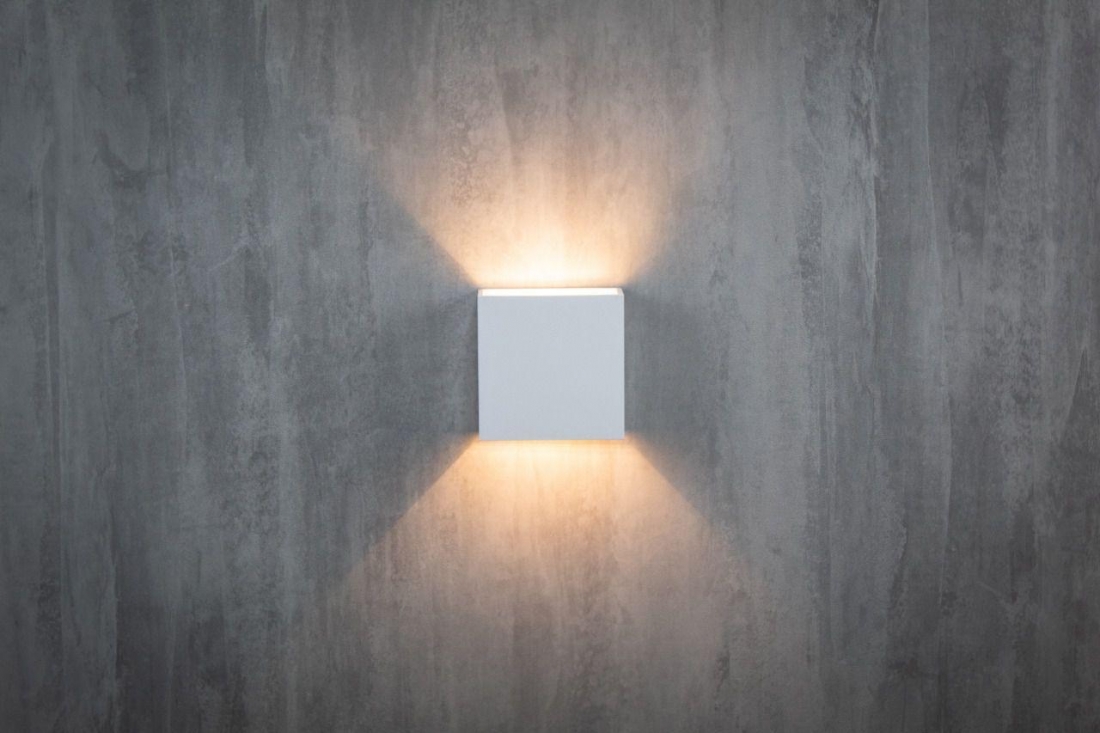 Arandela Germany Light 4 Watts Bivolt 3000K  Facho Ajustável IP65 120x120x52mm Branco 20463011