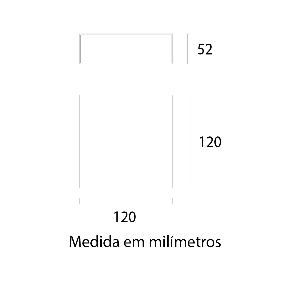 Arandela Germany Light 4 Watts Bivolt 3000K Facho Ajustável IP65 120x120x52mm Preto 20463016
