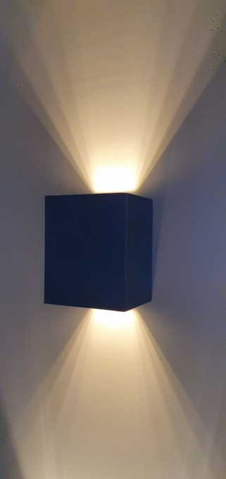 Arandela Metaldomado Kasse Alumínio 1L G9 120x100x70mm Preto