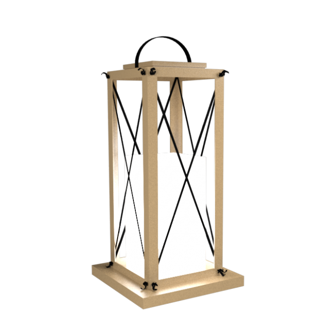 Lanterna de Piso Accord Lanterna 1L E27 350x350x650mm 3025