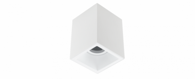 Plafon Sobrepor Stella Square Out PAR20 Branco Direcionável 120x120x161mm STH20920