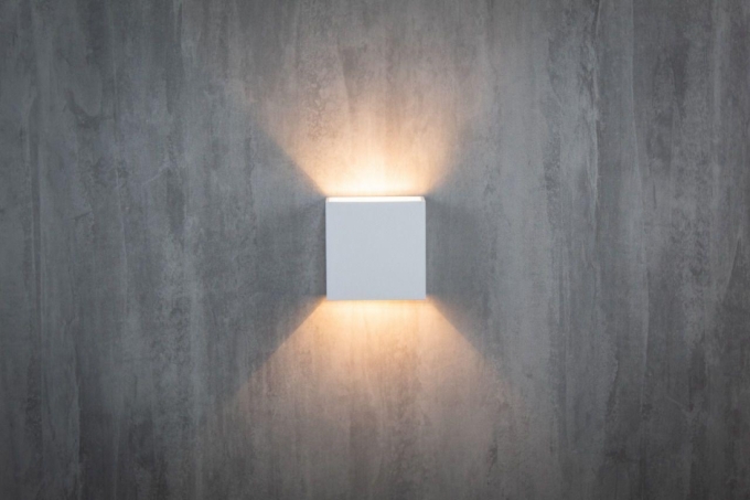 Arandela Germany Light 4 Watts Bivolt 3000K  Facho Ajustável IP65 120x120x52mm Branco 20463011