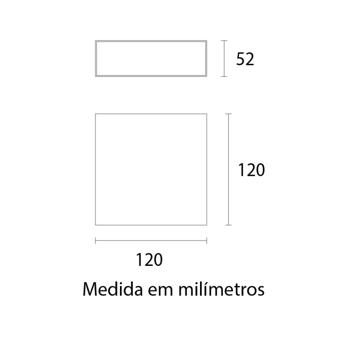 Arandela Germany Light 4 Watts Bivolt 3000K Facho Ajustável IP65 120x120x52mm Preto 20463016
