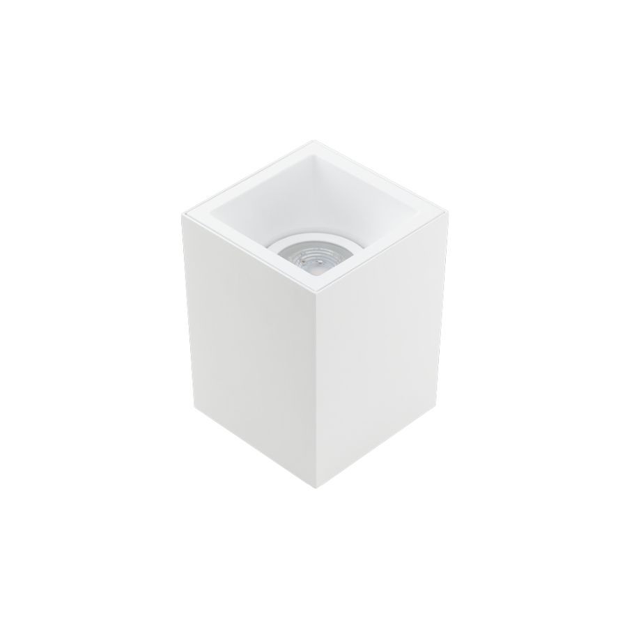 Plafon Sobrepor Stella Square Out PAR20 Branco Direcionável 120x120x161mm STH20920