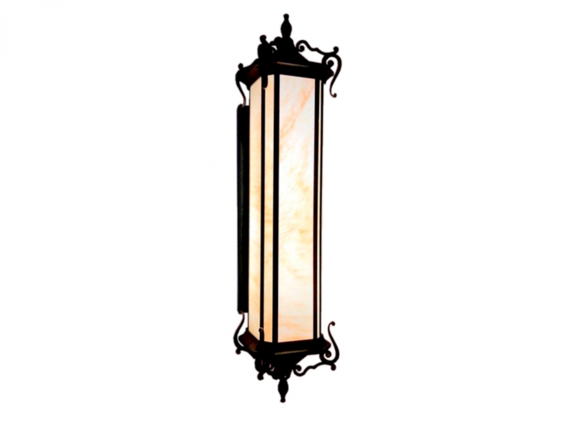 Arandela Lighting Store Alumínio Fundido e Policarbonato Marmorizado 1L T8 600mm 200x275x980mm LO-1431