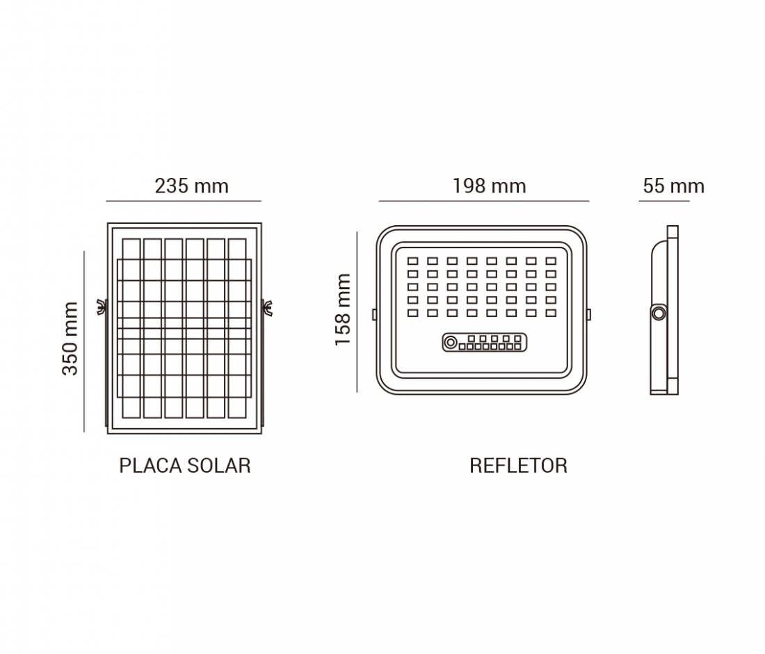 Refletor Opus LED com Captação Solar 60 watts IP66 6500K OPS 80136
