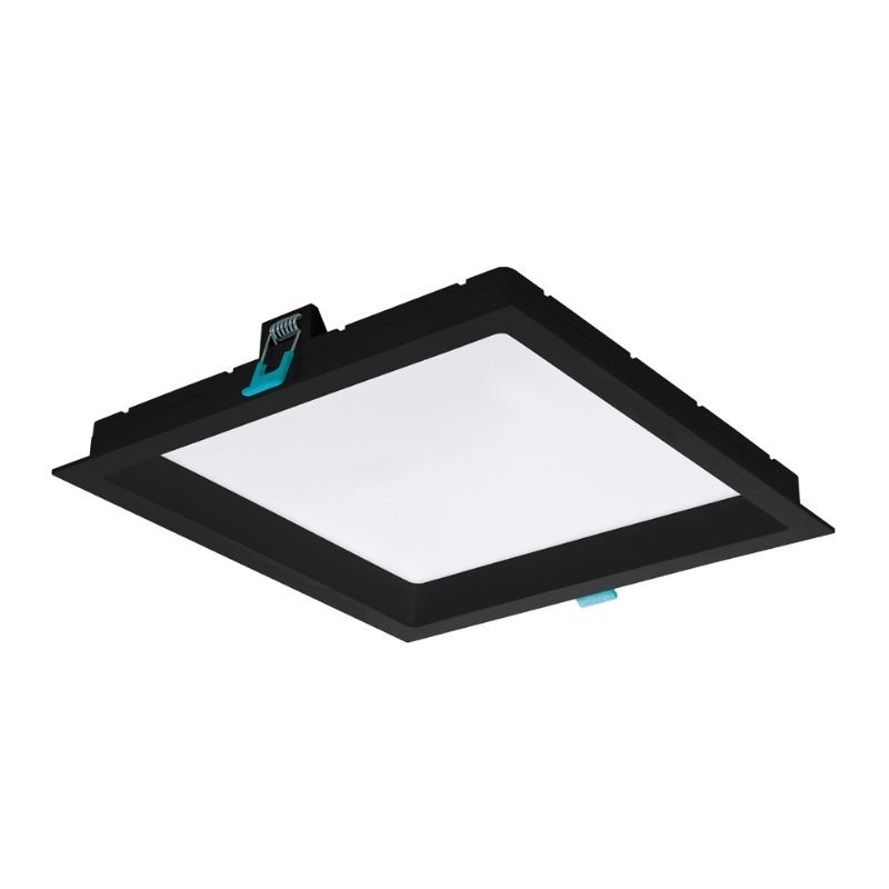 Painel Embutir Stella Deep Preto Recuado 22 Watts 3000K 262x262mm STH8904PTO/30