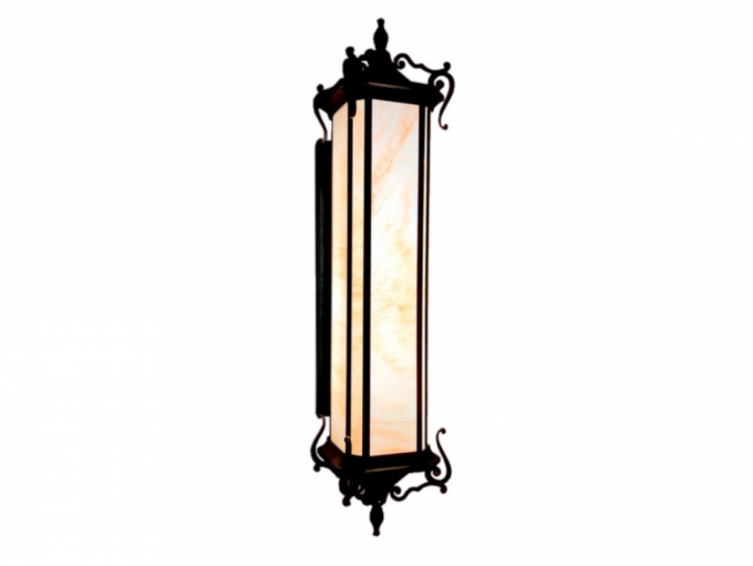 Arandela Lighting Store Alumínio Fundido e Policarbonato Marmorizado 1L T8 600mm 200x275x980mm LO-1431