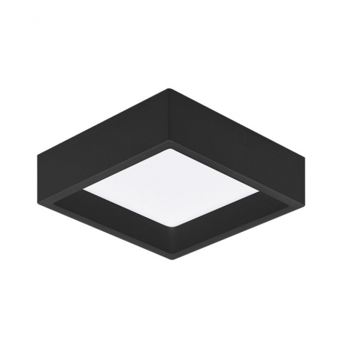 Plafon Sobrepor Stella Deep Preto Recuado 12 Watts 4000K 160x160mm STH20902PTO/40
