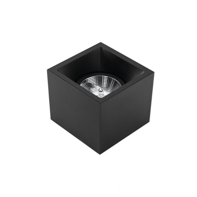 Plafon Sobrepor Stella Square Out AR111 Direcionável 164x164x141mm Preto STH20935PTO