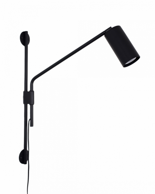Arandela Foco Metallo Cilindro Articulada com Rabicho 1L GU10 56x475x500mm AR 127