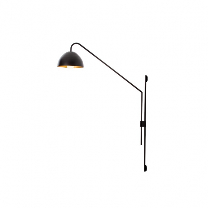 Coluna de Parede Foco Metallo Andria Articulada com Plug Externo Cúpula Metal 1L E27 Ø215x1122x695mm CO 310
